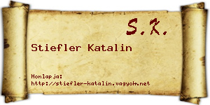 Stiefler Katalin névjegykártya